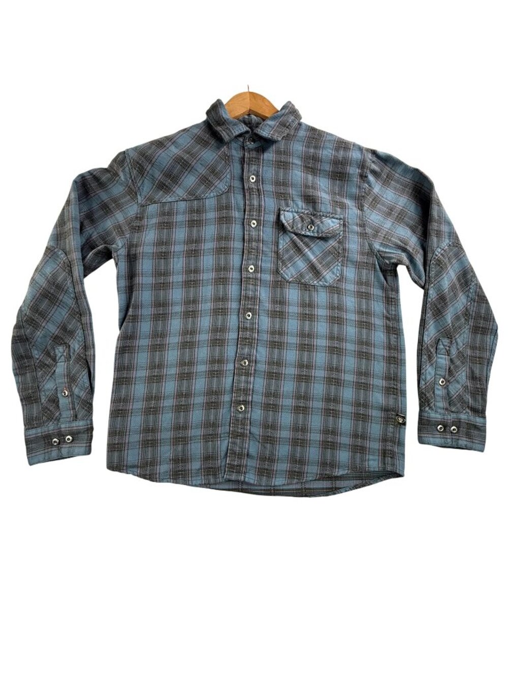 Howler Bros Shirt Mens Medium Blue Plaid Flannel Button Up Long Sleeve Western